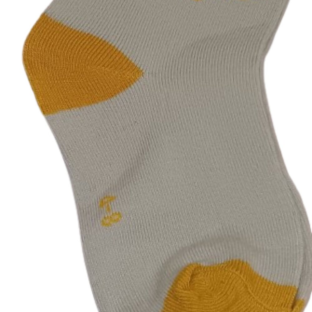 Kids Cartoon Print Light Aqua & Mustard Yellow Ankle Socks – Size 4 - 8